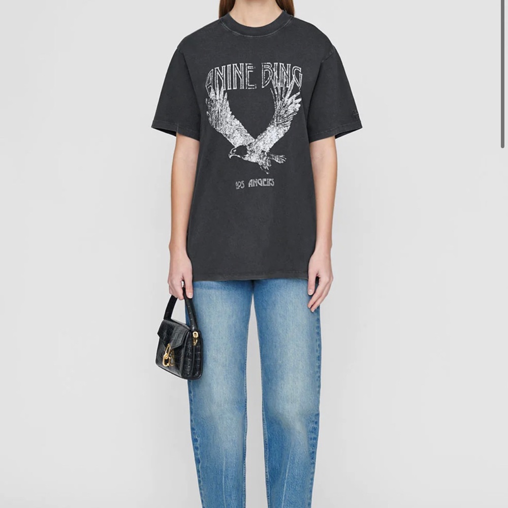 Anine Bing Black Graphic Tee